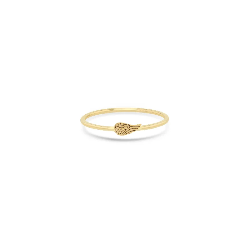 14k Itty Bitty Angel Wing Ring