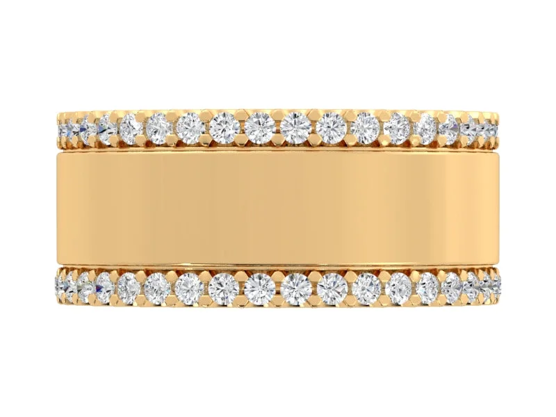 Cigar Band with Double Diamond Row