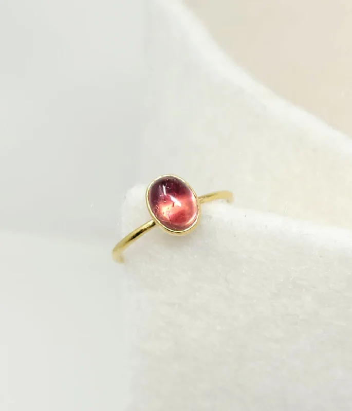 Pink Tourmaline Goldsmithing Ring