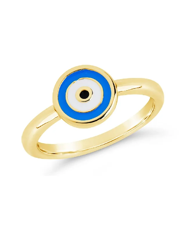 Sibyl Enamel Evil Eye Ring