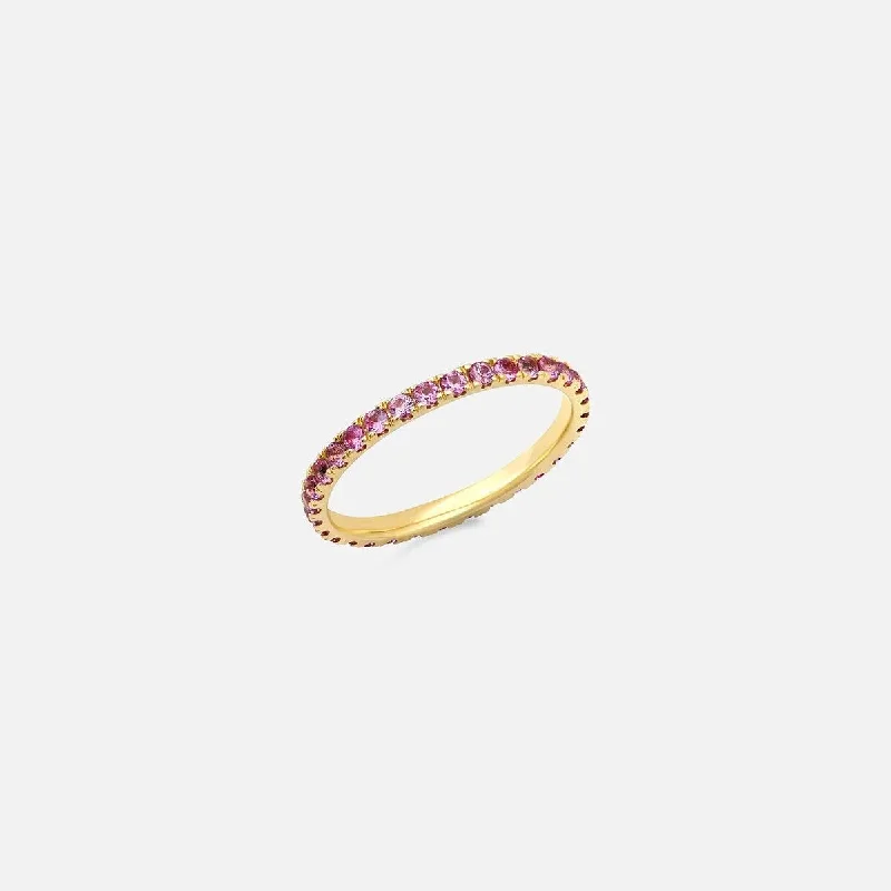 Standard Pink Sapphire Eternity Band