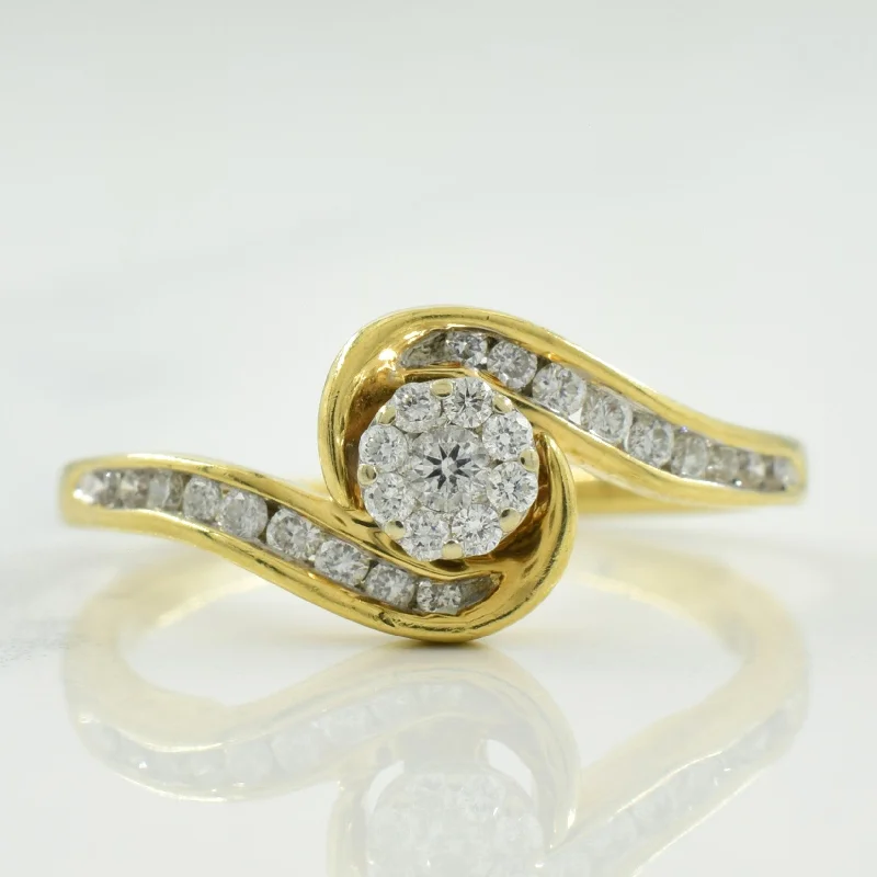 Dazzle In Elegance With Our Biggest Jewelry Sale Cluster Diamond Bypass Ring | 0.21ctw | SZ 5 | Dazzle In Elegance With Our Biggest Jewelry Sale Cluster Diamond Bypass Ring | 0.21ctw | SZ 5 |