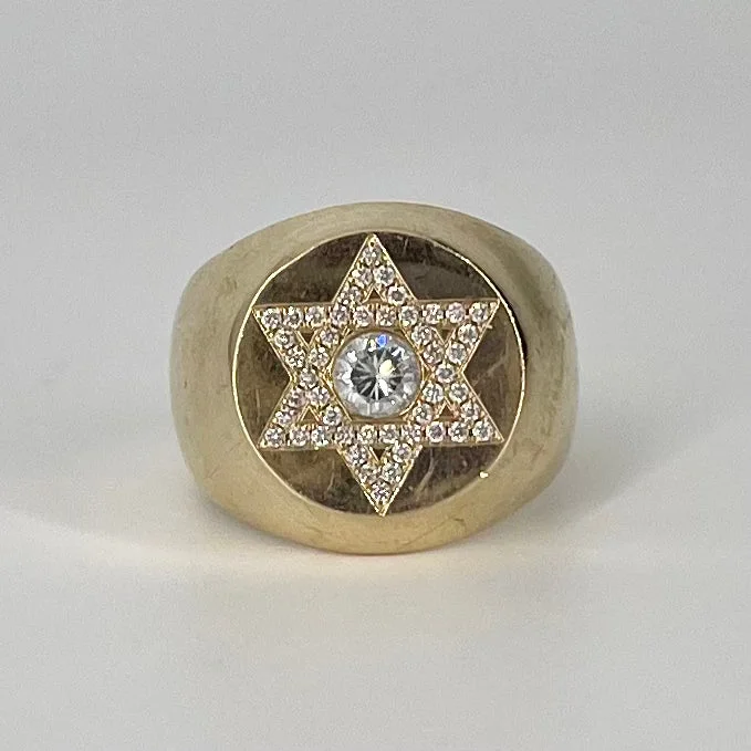 Dainty And Elegant Jewelry Now At Reduced Prices Diamond Star of David Signet Ring | 0.63 ctw | SZ 7.5 Dainty And Elegant Jewelry Now At Reduced Prices Diamond Star of David Signet Ring | 0.63 ctw | SZ 7.5