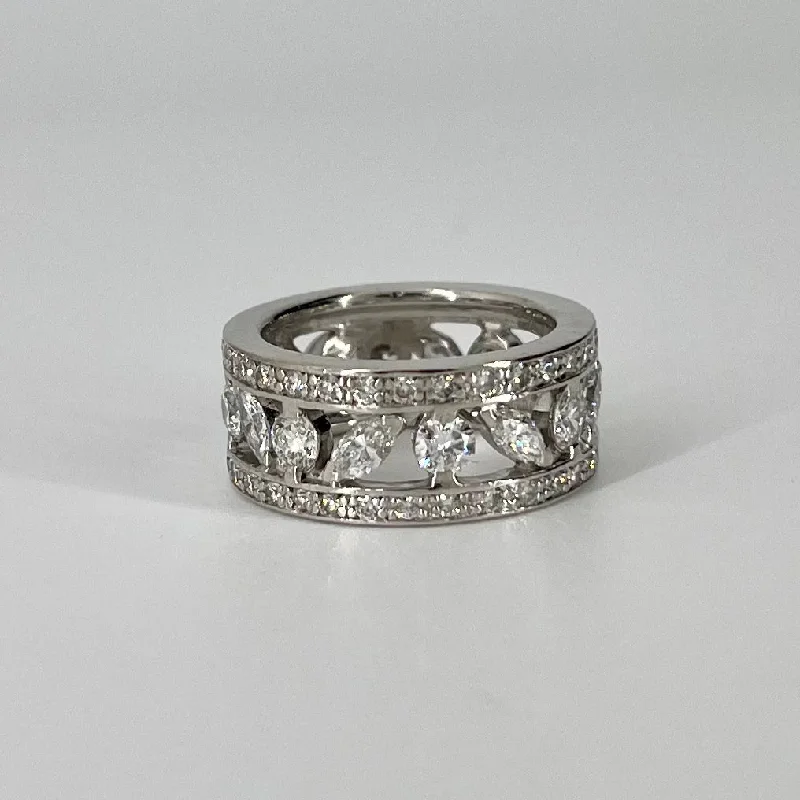 Exclusive Gemstone Jewelry Markdowns – Shop Now Round Brilliant Cut & Marquise Diamond Eternity Ring | 2.37 ctw | SZ 4.75 Exclusive Gemstone Jewelry Markdowns – Shop Now Round Brilliant Cut & Marquise Diamond Eternity Ring | 2.37 ctw | SZ 4.75