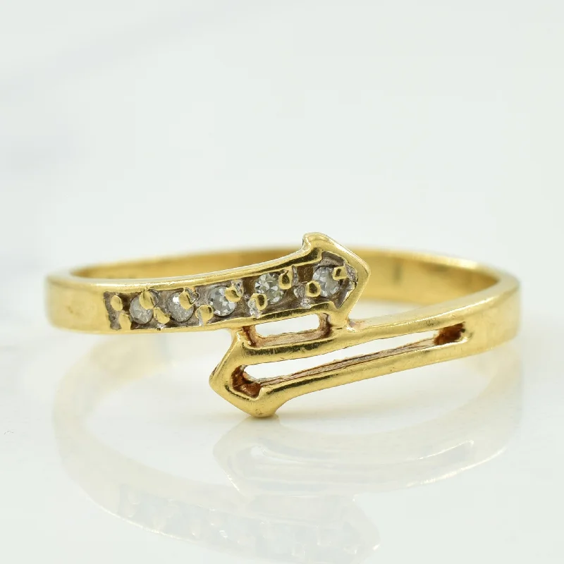 Timeless Beauty, Unbeatable Deals – Jewelry Sale On Diamond Bypass Arrow Ring | 0.03ctw | SZ 6.5 |