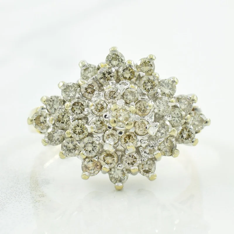 Elegant Rose Gold Jewelry For A Stylish Touch Diamond Cluster Ring | 0.75ctw | SZ 6.75 |
