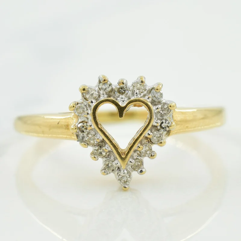 Exclusive Jewelry Markdowns – Limited-Time Offer Diamond Heart Ring | 0.05ctw | SZ 7.75 |