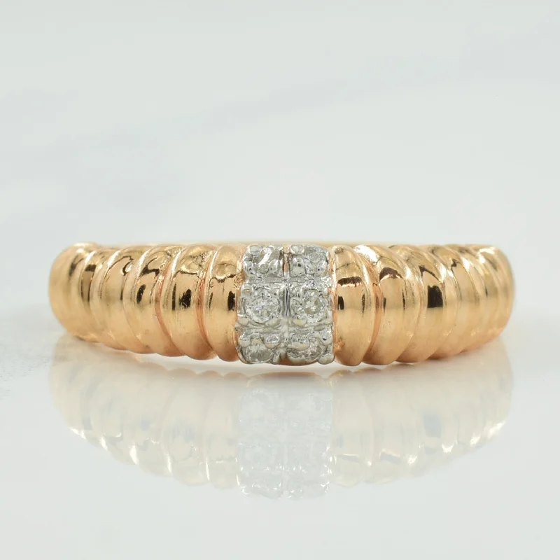 Fashion-Forward Jewelry At Exclusive Discounts Rose Gold Diamond Ring | 0.06ctw | SZ 7 |