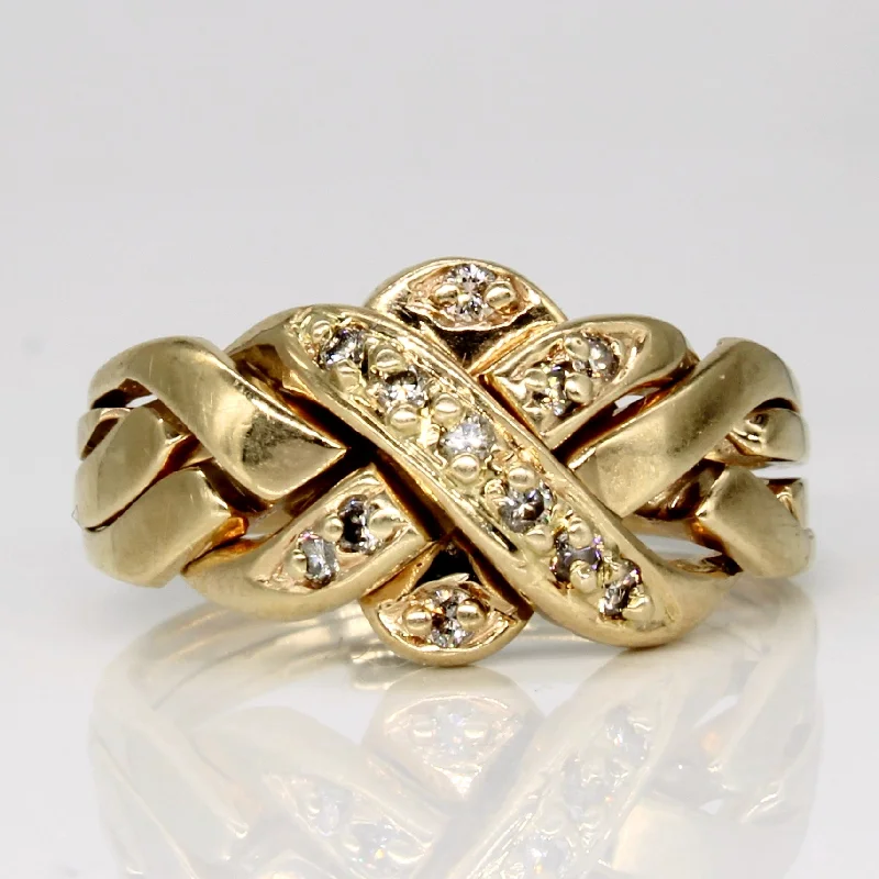 Affordable Luxury Jewelry – Style At A Great Price Solved Diamond Puzzle Ring | 0.12ctw | SZ 6.75 | Affordable Luxury Jewelry – Style At A Great Price Solved Diamond Puzzle Ring | 0.12ctw | SZ 6.75 |