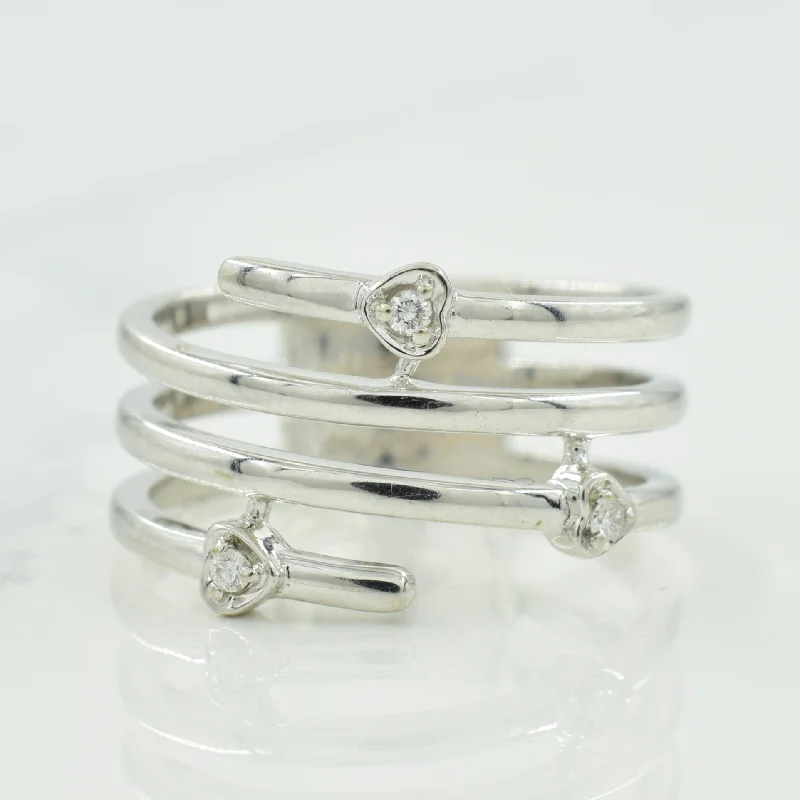 Premium Diamond Jewelry For Unforgettable Moments Spiral Diamond Ring | 0.03ctw | SZ 6 |