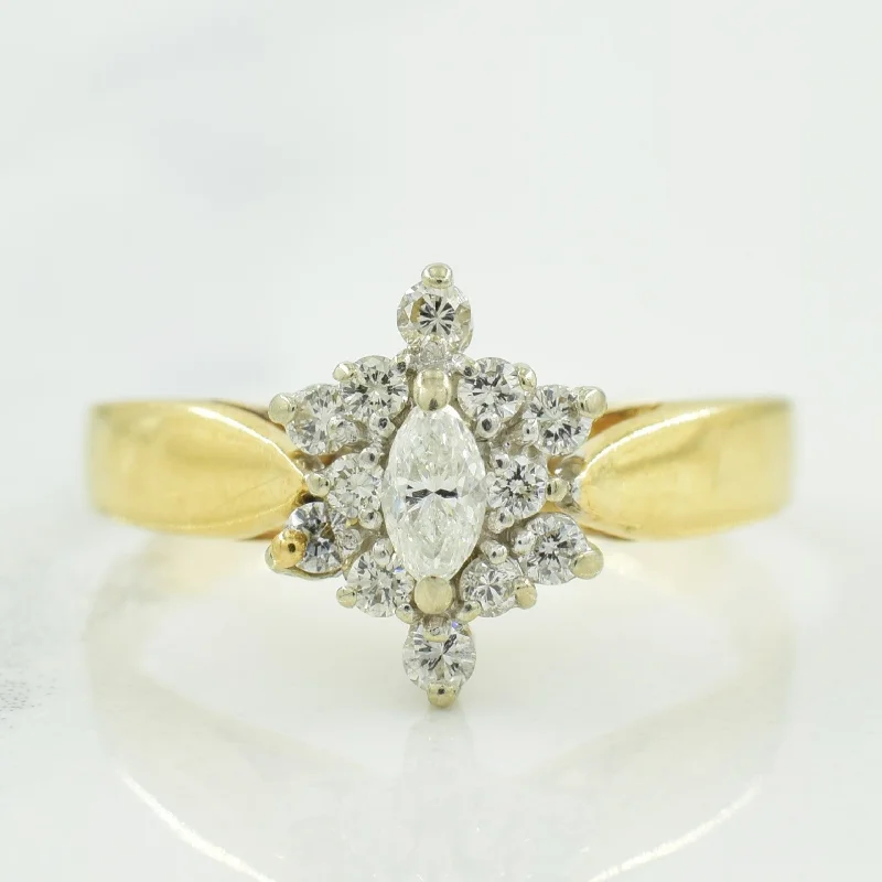 Affordable Gold-Plated Jewelry For Modern Fashion Cluster Set Diamond Tapered Ring | 0.26ctw | SZ 3.75 | Affordable Gold-Plated Jewelry For Modern Fashion Cluster Set Diamond Tapered Ring | 0.26ctw | SZ 3.75 |