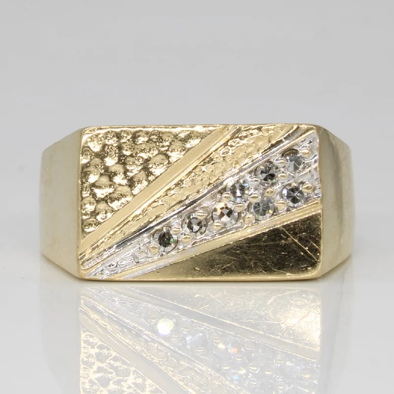 Limited-Time Jewelry Sale – Elegant Styles At Less Diamond Flat Edge Ring | 0.12ctw | SZ 9.5 |