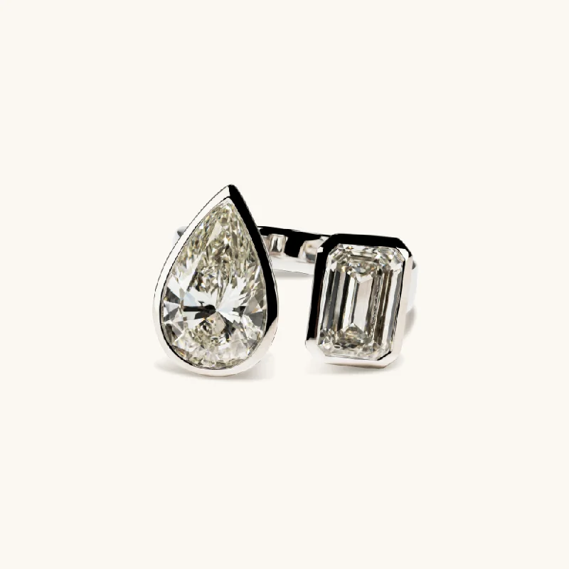 Luxury Jewelry Sale – Elegant Styles At Unbeatable Prices Pear and Emerald Toi et Moi Lab Diamond Engagement Ring