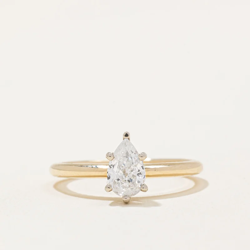 Seasonal Jewelry Deals – Elevate Your Style '100 Ways' Pear Diamond Engagement Ring | 0.70ct | SZ 6.75 |