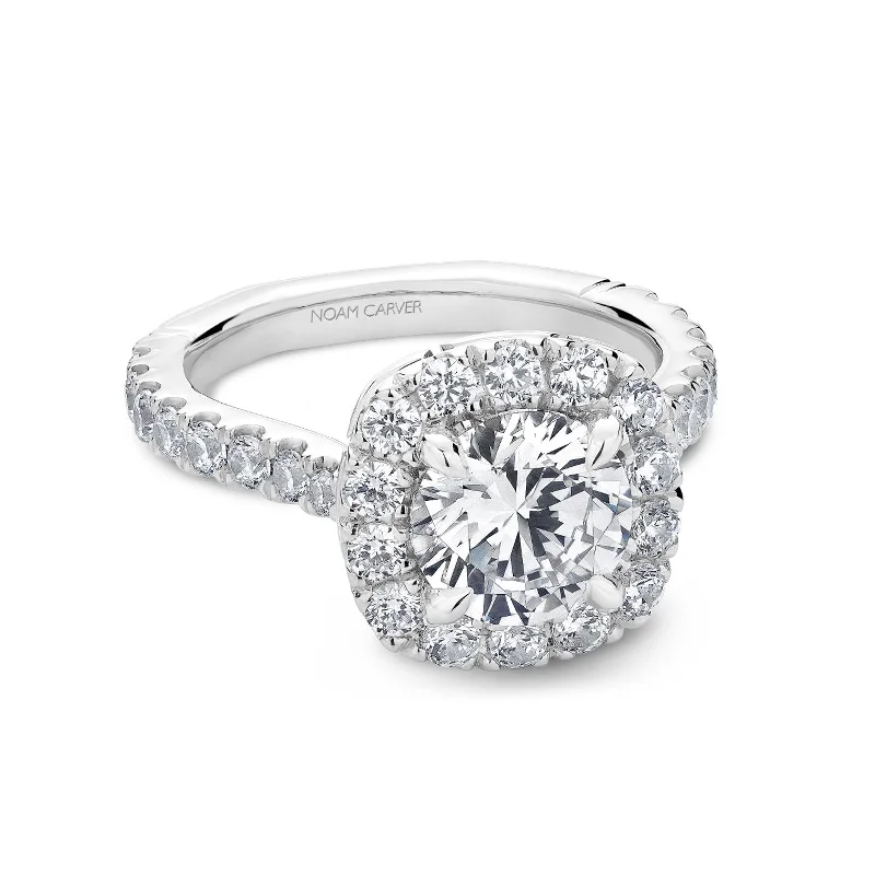 1.28 ctw Diamond Halo Engagement Ring