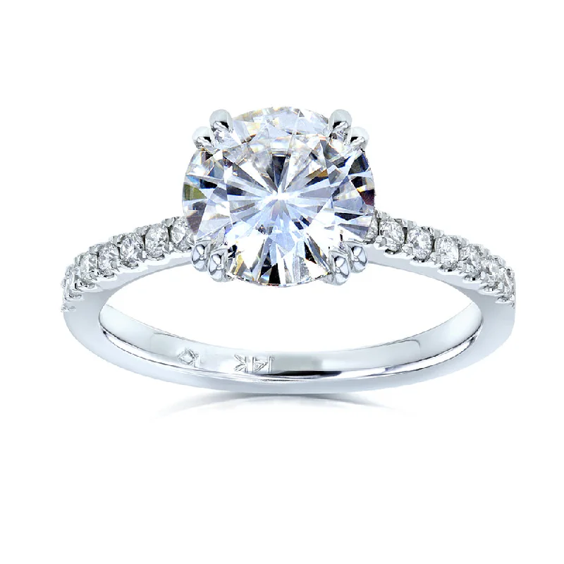 1-3/4ct.tw Forever One Moissanite & Lab Diamond Ring