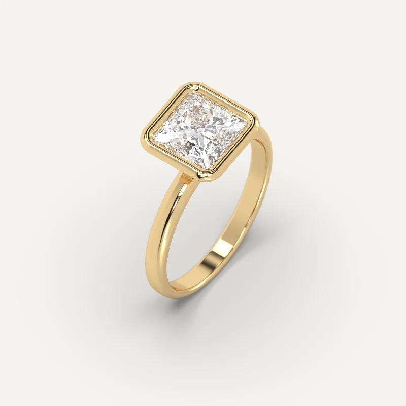 2 carat Princess Cut Diamond Ring