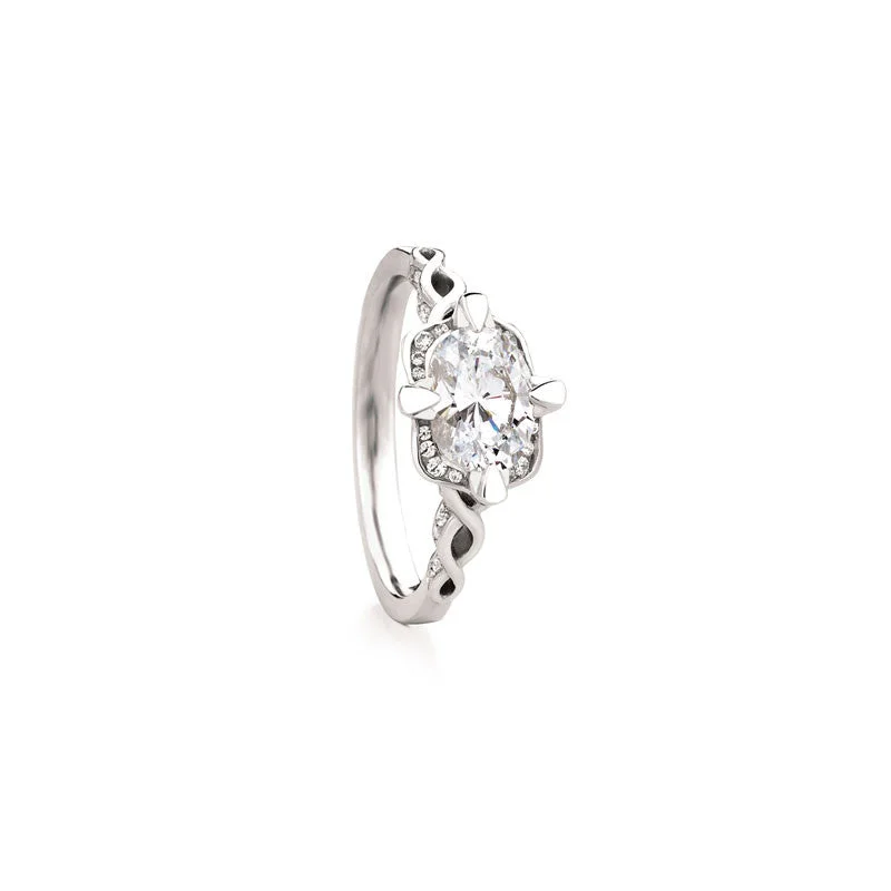 Hamilton Oval Brilliant Diamond Engagement Ring