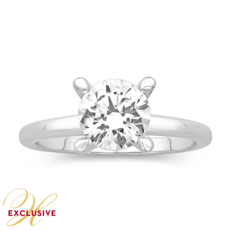 WHITE GOLD SOLITAIRE ENGAGEMENT RING SETTING