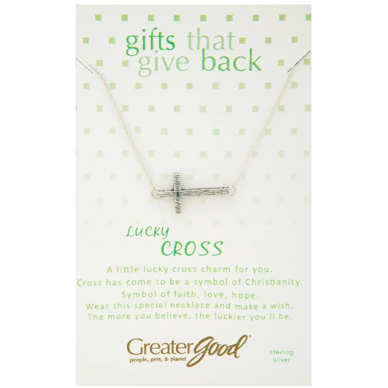 Wish You Well Cross Sterling Necklace