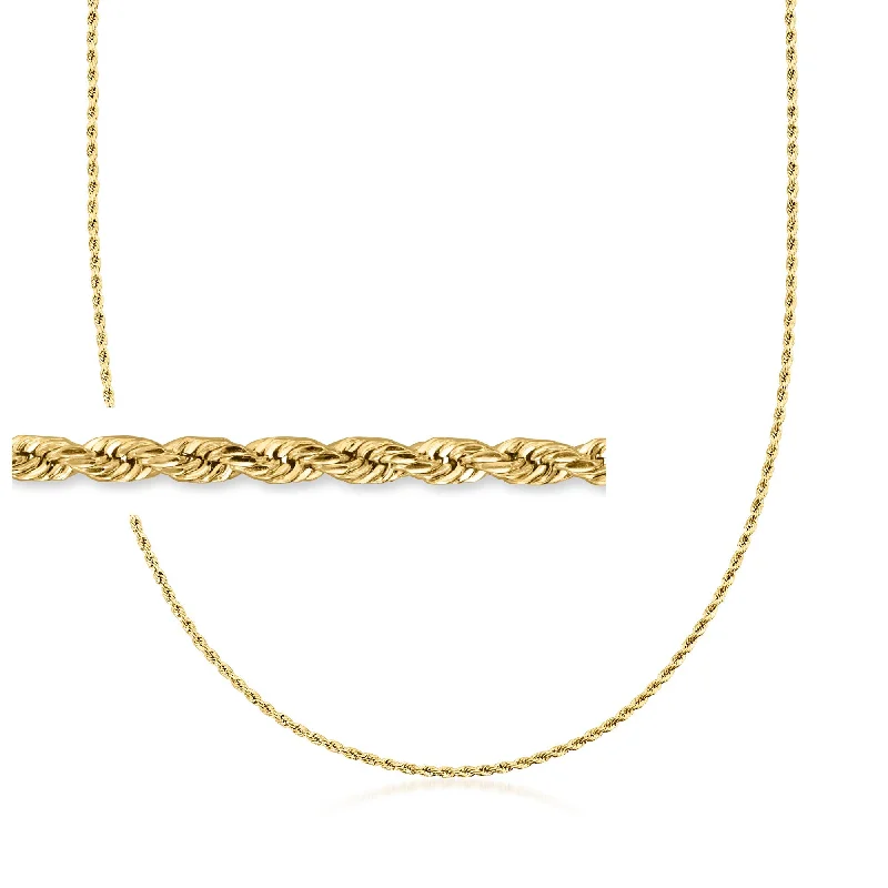 Canaria 1.8mm 10kt Yellow Gold Rope-Chain Necklace