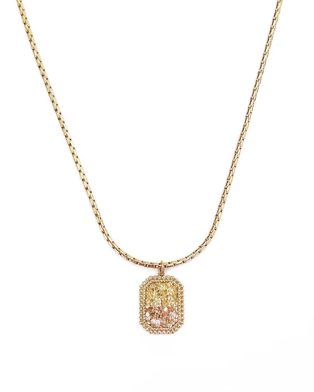 Women's Lottie Crystal Pendant Necklace In Gold