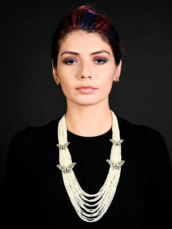 Odette Women Long Divine Pearl Necklace Set