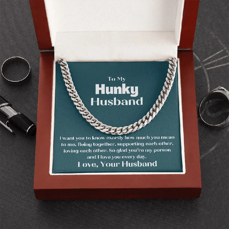 Handmade Jewelry - Personalized Gifts Custom Card Message Necklace Handmade Necklace Personalized Name To My Hunky