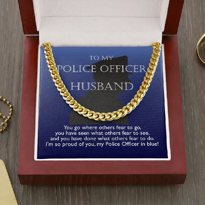 Handmade Necklace Message Card Jewelry Message Necklace Personalized Gifts Message Card Custom Card To My Police