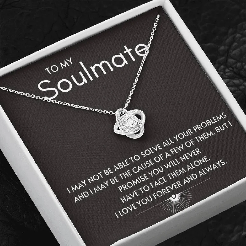 To My Soulmate Love Knot Pendant- Jaysan