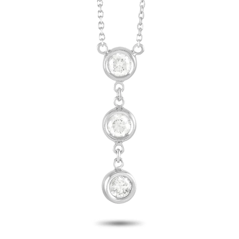 LB Exclusive 14K White Gold 0.45ct Diamond Pendant Necklace