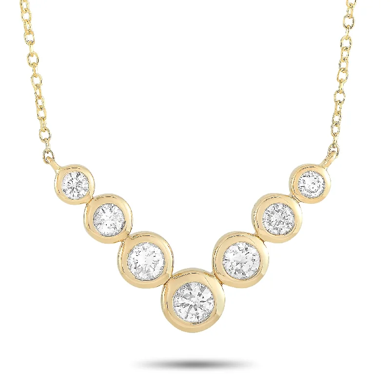 LB Exclusive 14K Yellow Gold 0.50 ct Diamond Pendant Necklace