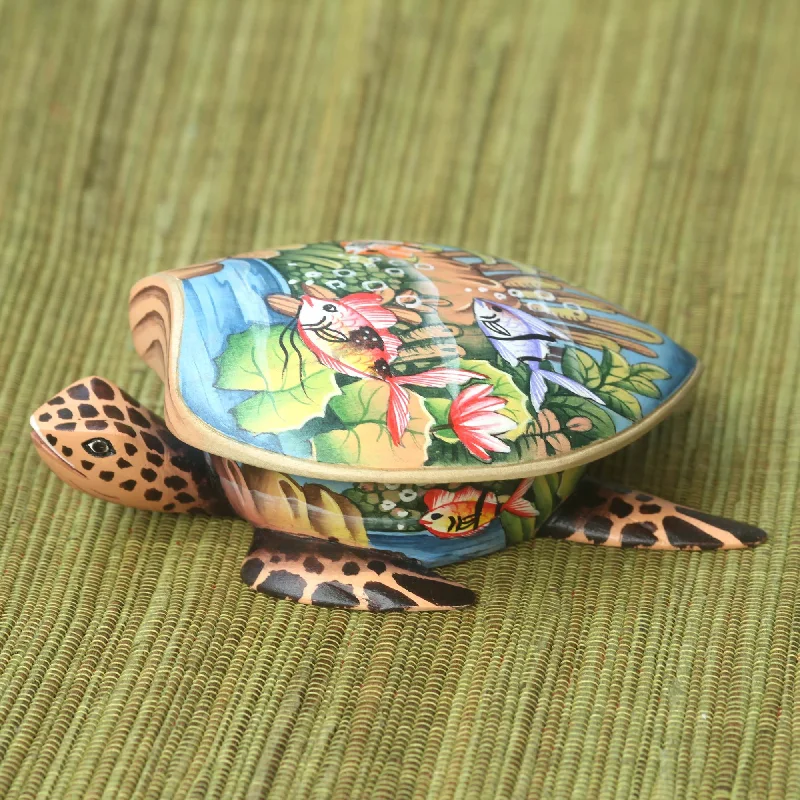 Petite Sea Turtle Jewelry Box