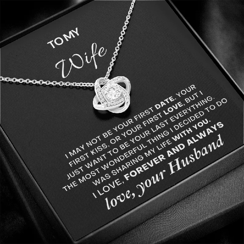 To My Wife Love Knot Necklace Forever And Always Gift for Her