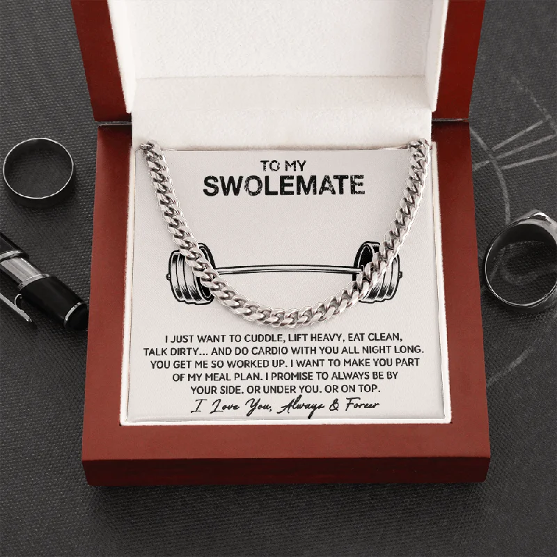 To My Swolemate - I Promise To Always Be By Your Side Chain Necklace Gift