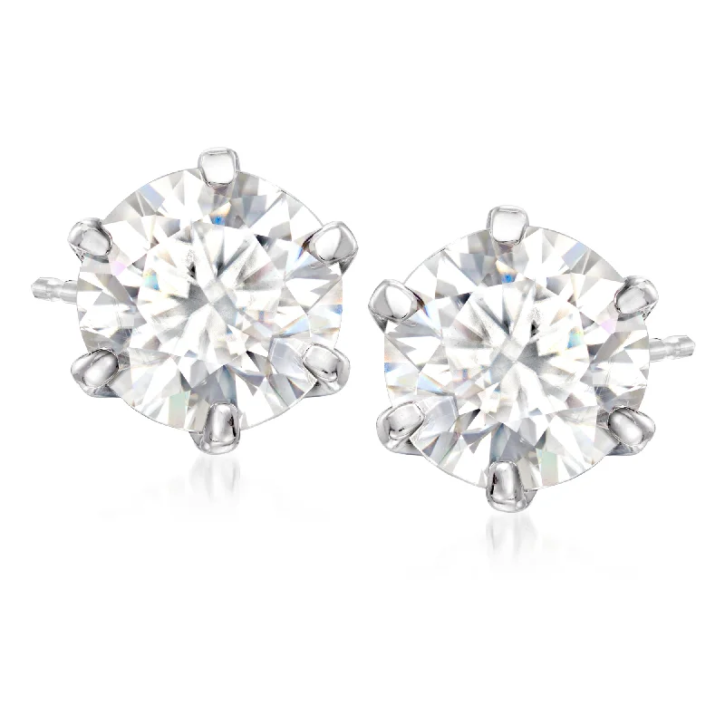 Ross-Simons Moissanite Stud Earrings in Sterling Silver