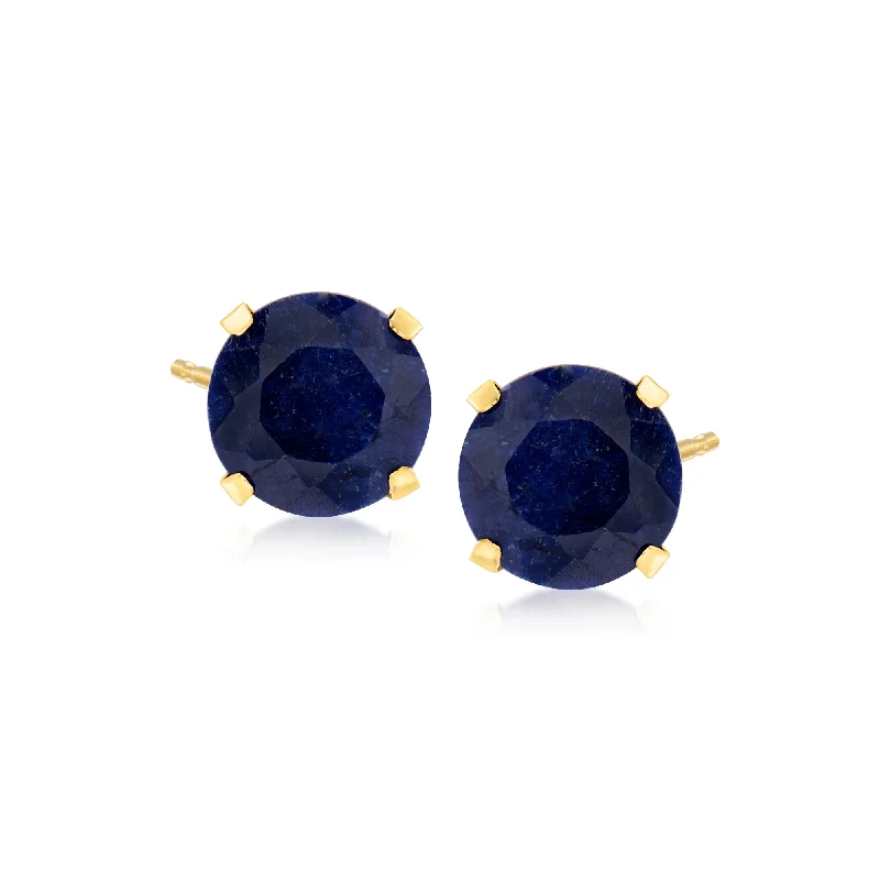 Ross-Simons Sapphire Martini Stud Earrings in 14kt Yellow Gold