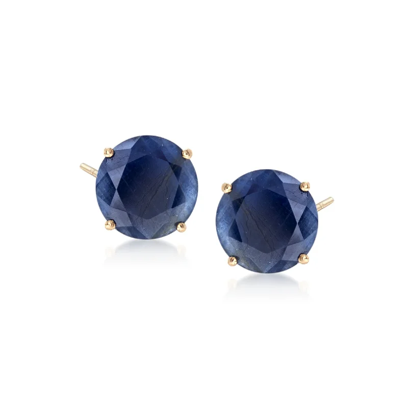 Ross-Simons Sapphire Stud Earrings in 14kt Yellow Gold