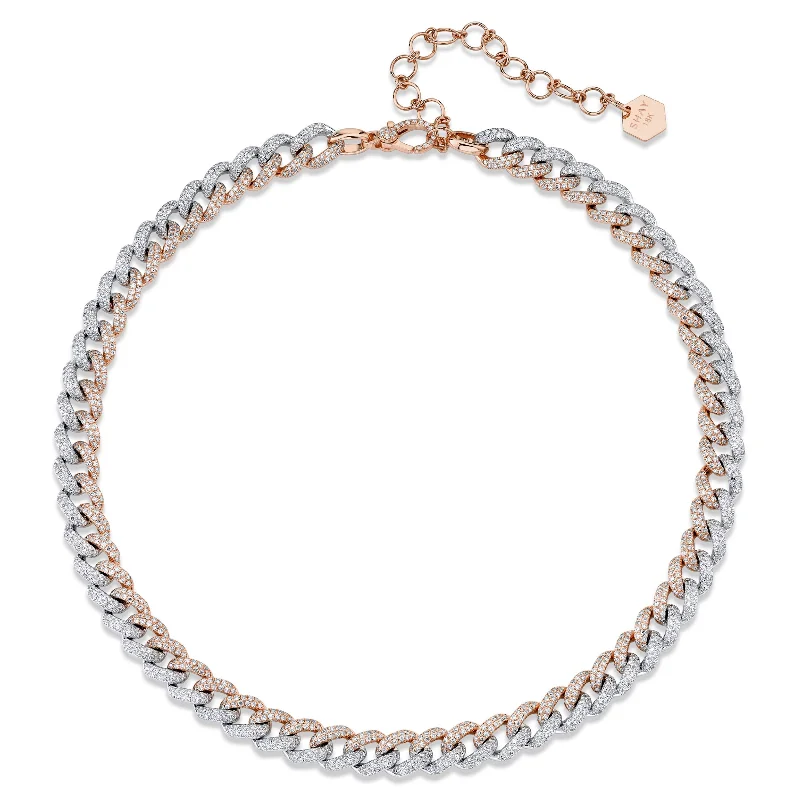 Limited-Time Jewelry Discounts – Shine Without The Splurge DIAMOND TWO-TONE PAVE MEDIUM LINK NECKLACE