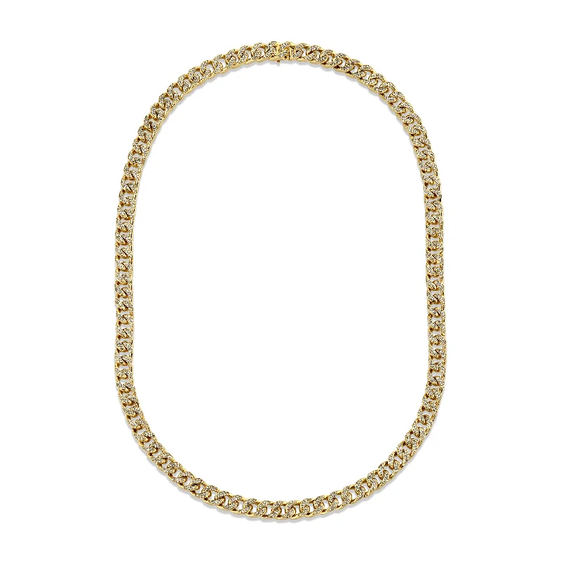 Must-Have Jewelry Pieces At Reduced Prices READY TO SHIP DIAMOND PAVE MEDIUM FLAT LINK NECKLACE