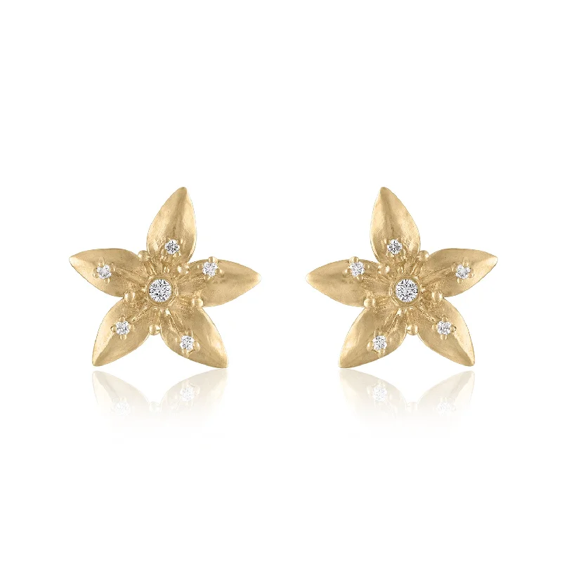 STARFLOWER DIAMOND STUD EARRINGS