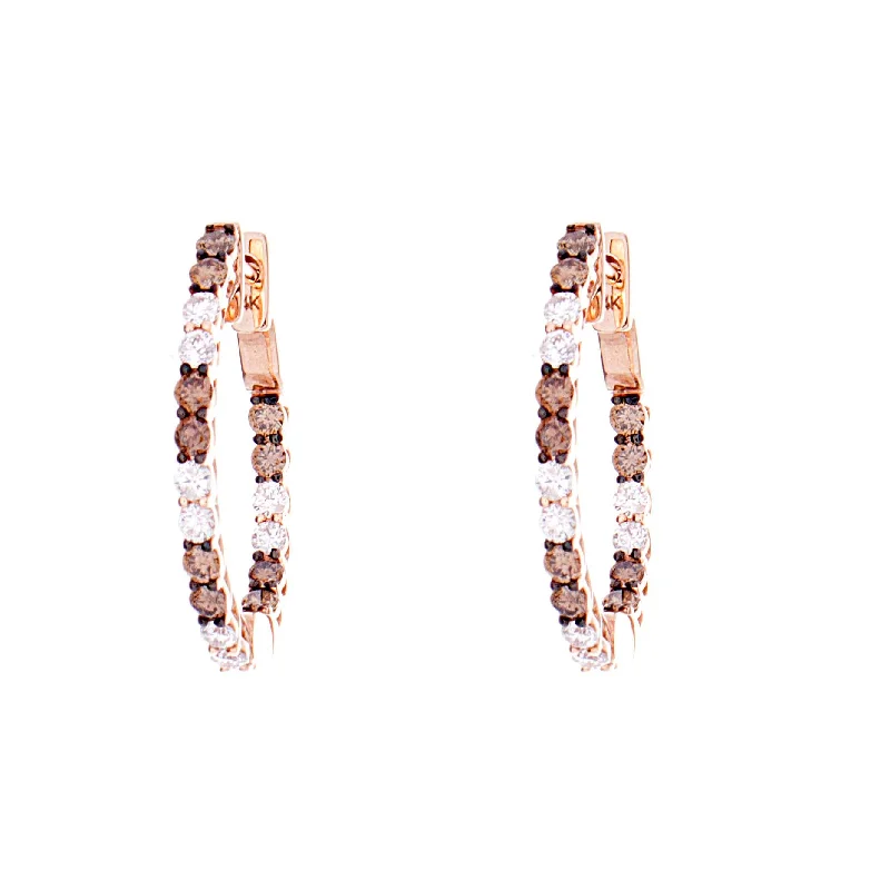 Delicate Crystal Jewelry For Sophisticated Charm Choco Diamond Hoops