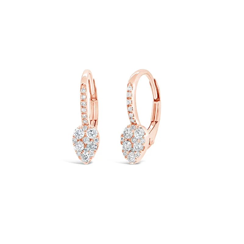 Exclusive Jewelry Offers – Shine For Less Small Diamond Pear Cluster Lever-Back Earrings