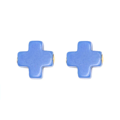Elegant Necklaces And Bracelets At Limited-Time Offers signature cross studs - cobalt by enewton