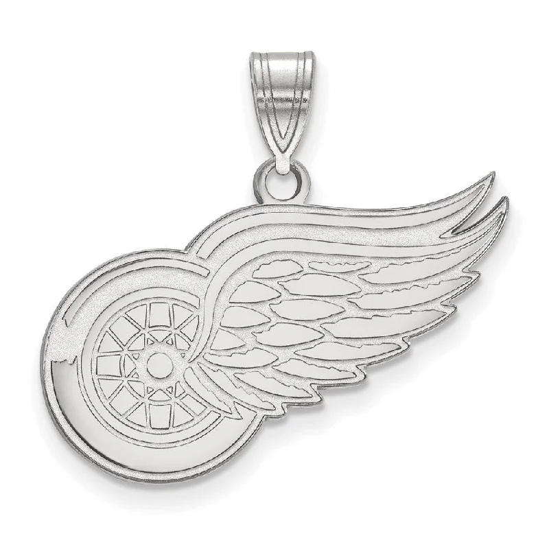 10k White Gold NHL Detroit Red Wings Large Pendant