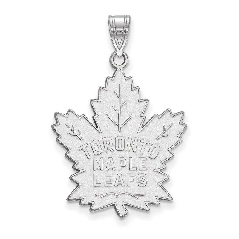 10k White Gold NHL Toronto Maple Leafs XL Pendant