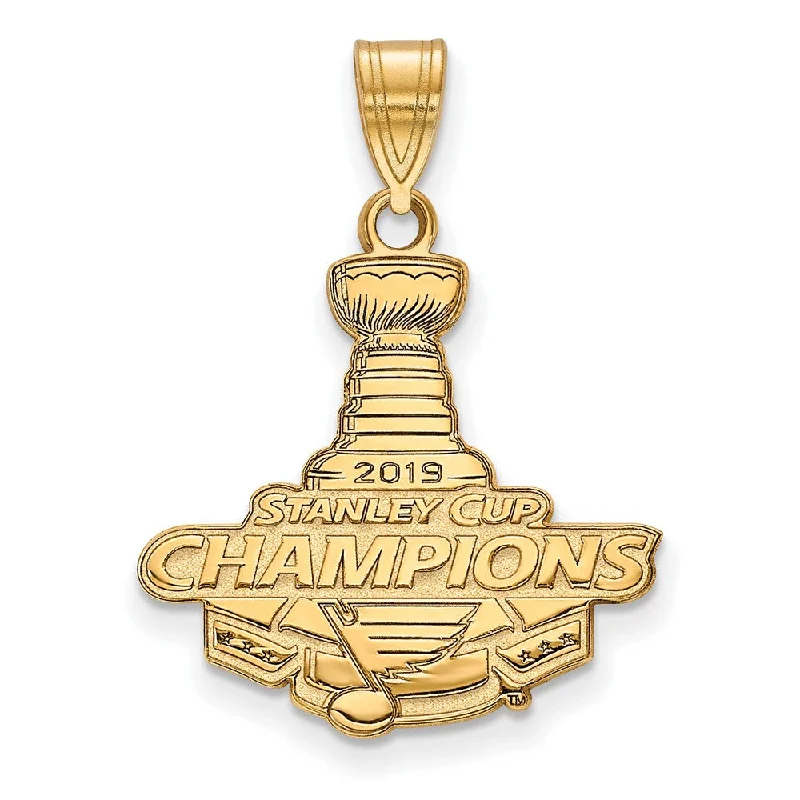 10k Yellow Gold 2019 Stanley Cup Champions St. Louis Blues LG Pendant