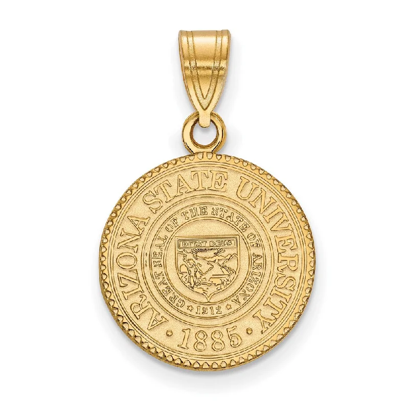 10K Yellow Gold Arizona State University Medium Crest Pendant