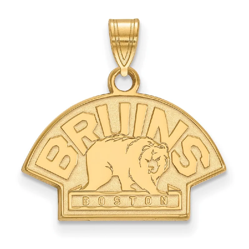 10k Yellow Gold NHL Boston Bruins Small Pendant