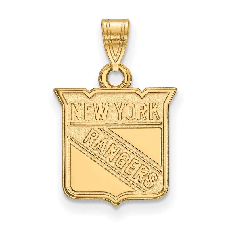 10k Yellow Gold NHL New York Rangers Small Pendant